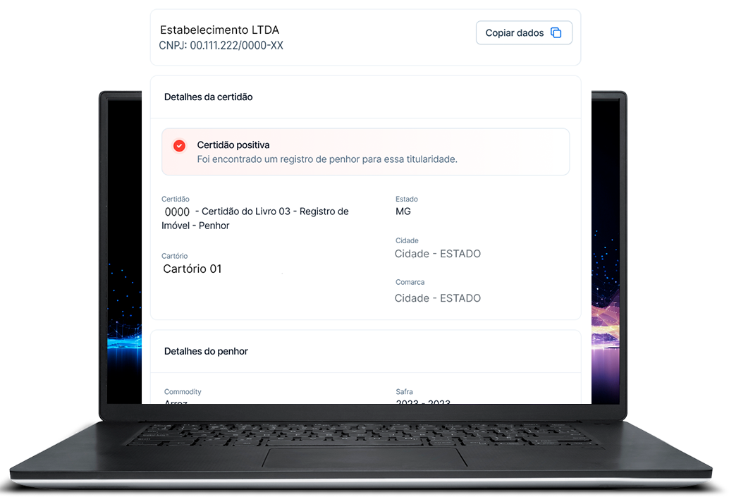 demonstração certidão positiva docket